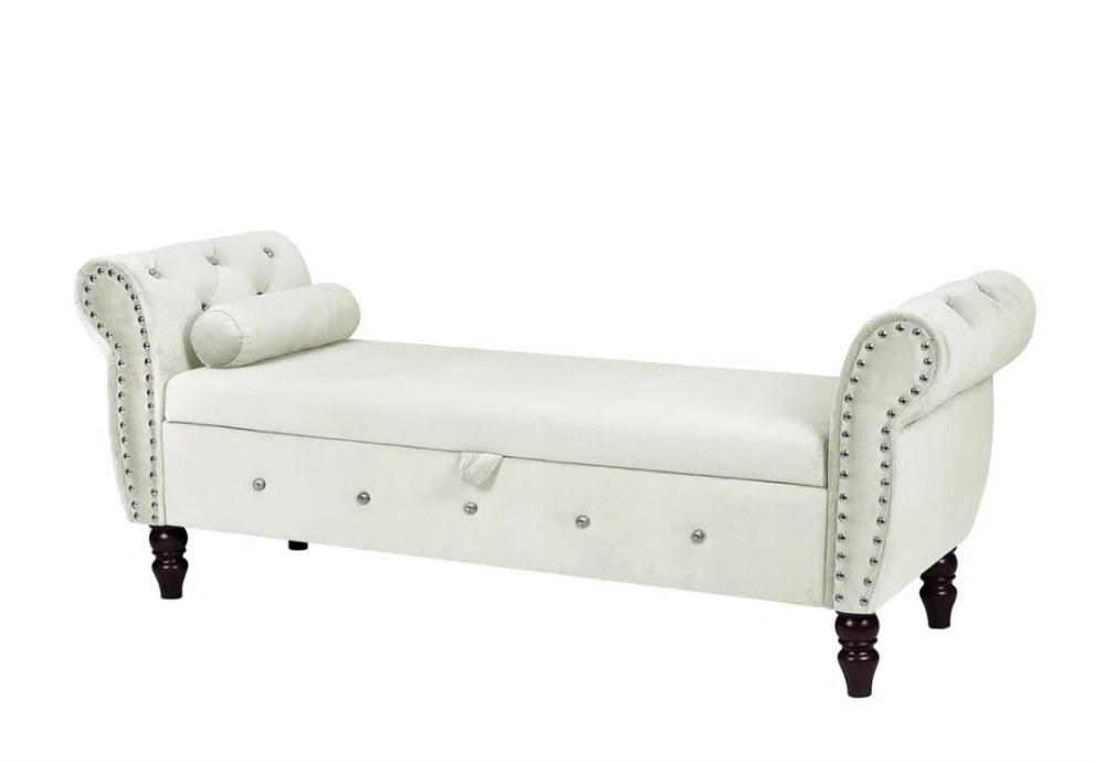 Velvet Ottoman With Storage Space inside Unique and Fun