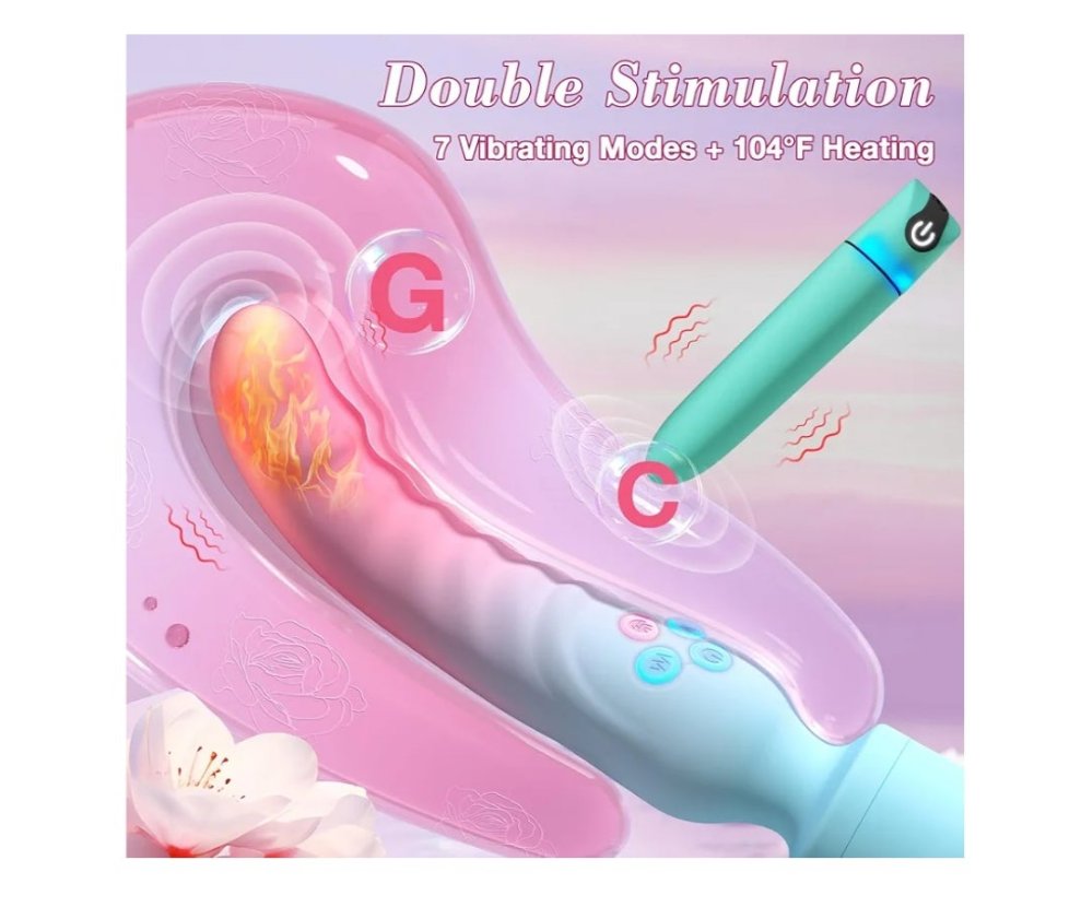 G Spot Vibrator Wand & Bullet Vibrator Set - Vibrators Sex Toys for Women, Clitoral Stimulator Dildo with 7 Vibrating Modes, Waterproof Heating Wand Massager, Adult Sex Toy for Female and Couples