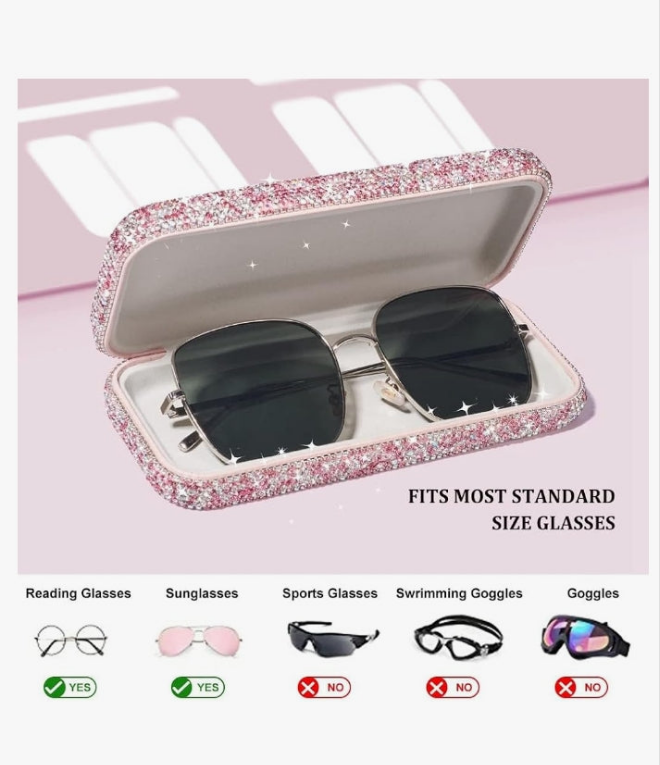 Bling sunglasses case