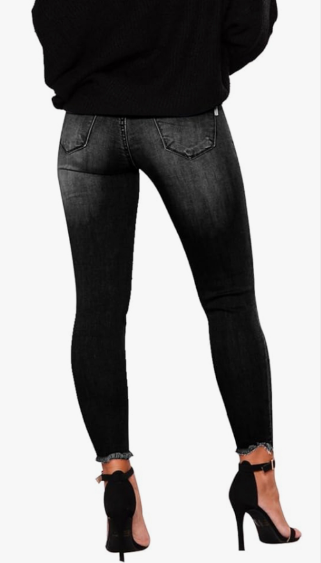 Skinny Ripped Trendy Jeans Distressed Stretchy Denim Pants