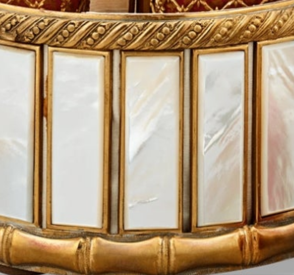 Fabulous Piece A Palais-Royal Mother-of-Pearl Perfume Box and Flasks made of crystal gilt bronze and pink opaline glass. Absolutely stunning. π
