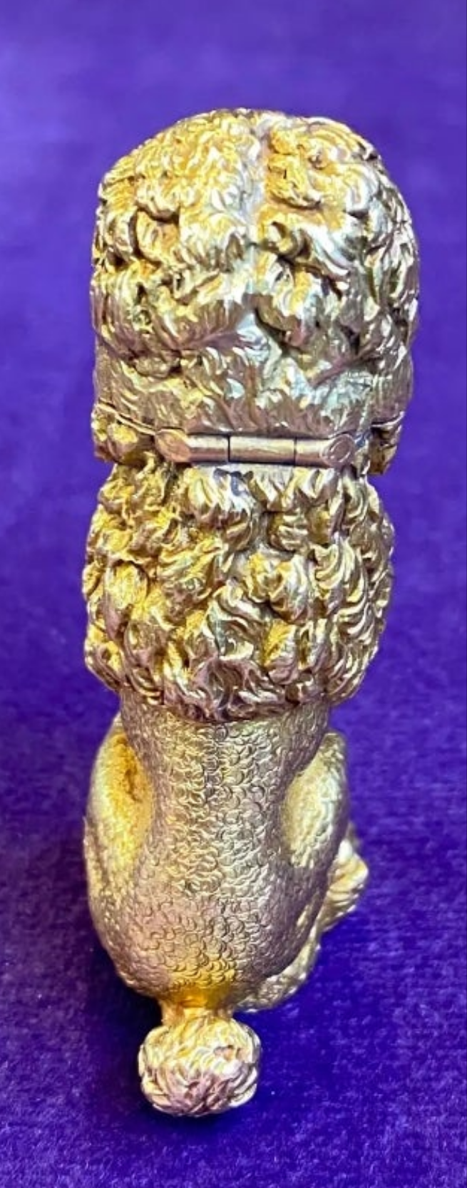 14k Gold Ruby Schlumberger Gold Poodle Lighter circa 1950s