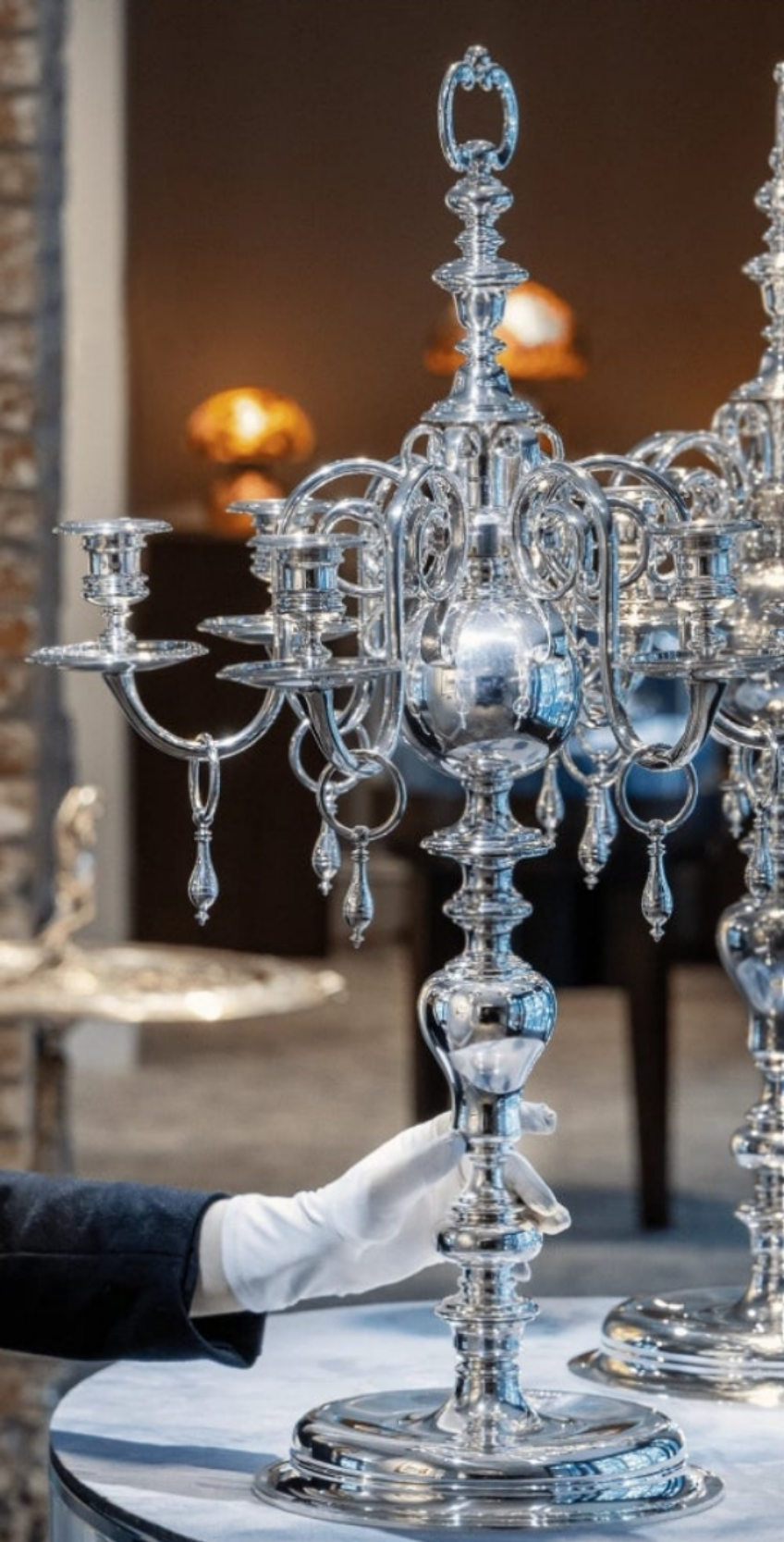 2pcs- Pair of Silver Candelabra by Thomas Bradbury elegant and fun a stunning masterpiece of candle holders from the 1930s