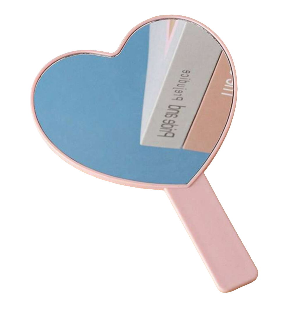1pc Portable Crystal Rhinestone Handheld Mirror, Rhinestone-Encrusted ABS Beauty Handle Makeup Mirror, Bling Bling Princess Mirror For Makeup Touch-Up Best Gifts Birthday