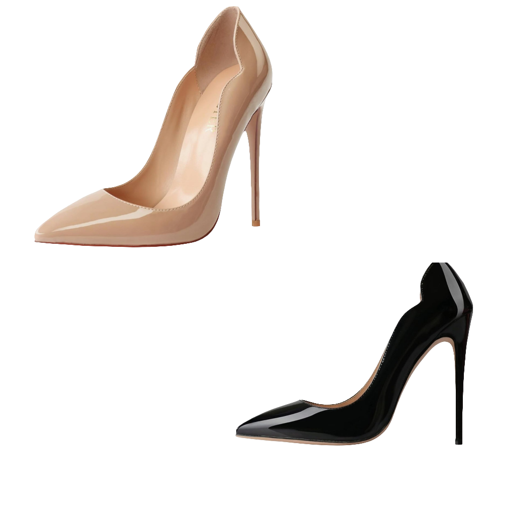 Women's Sexy Pointed Toe High Heels,4.72 inch/12cm Patent Leather Pumps,Wedding Dress Shoes,Cute Evening Stilettos
