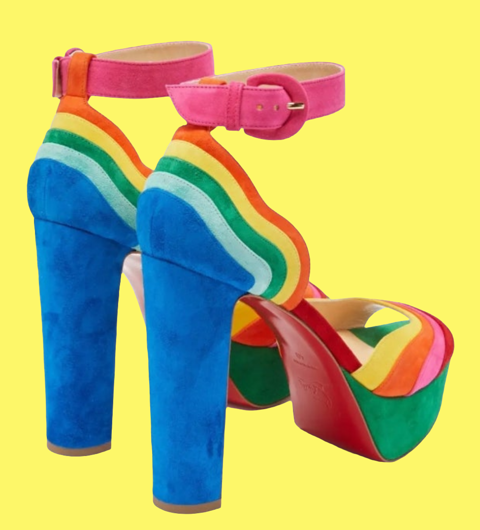 Christian Louboutin Degratissimo Alta 130 VV/Suede Sandal Heels
Multi (Women's)