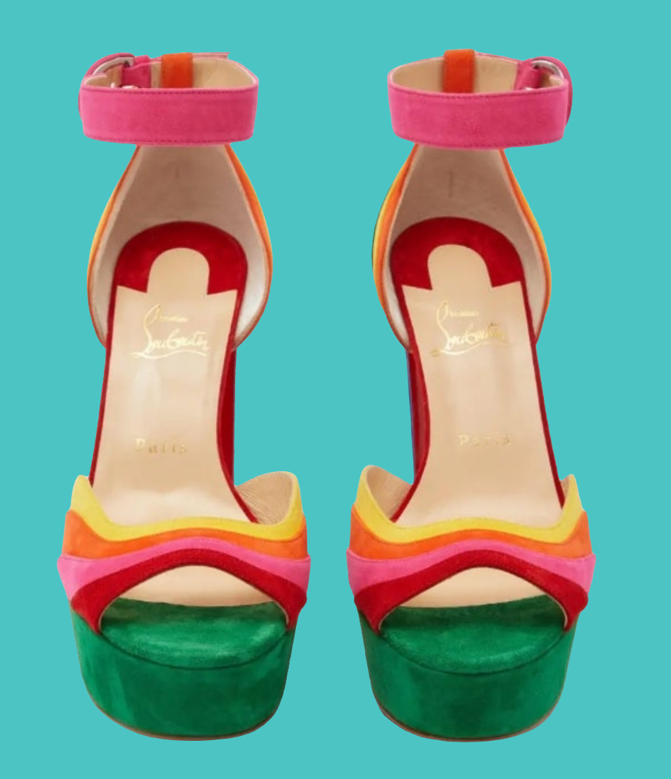 Christian Louboutin Degratissimo Alta 130 VV/Suede Sandal Heels
Multi (Women's)
