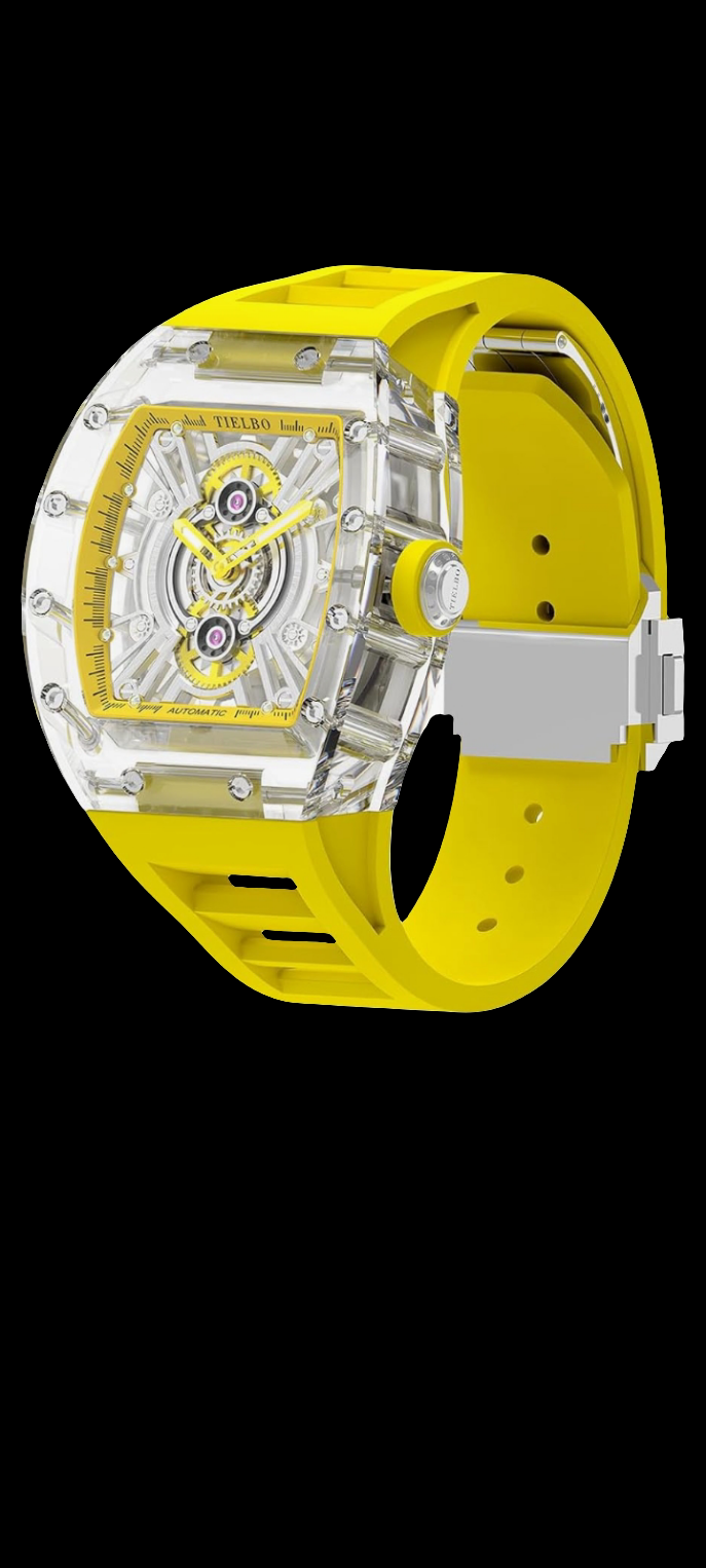 HEMUDU Mechanical Crystals Luxury Watches for Men Ladies Hollowing Dial Wristwatch Waterproof Man Brilliant Transparent Case