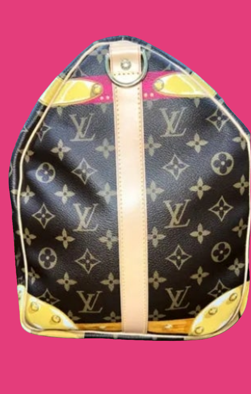 Louis Vuitton Keepall Bandouliere
Monogram Tromp L'oeil Screen 50 Pink Multicolor