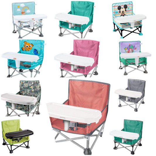 Pop 'N Sit Portable Booster, Indoor/Outdoor Use, Floor Seat with Feeding Tray, 6 Mos - 3 Yrs