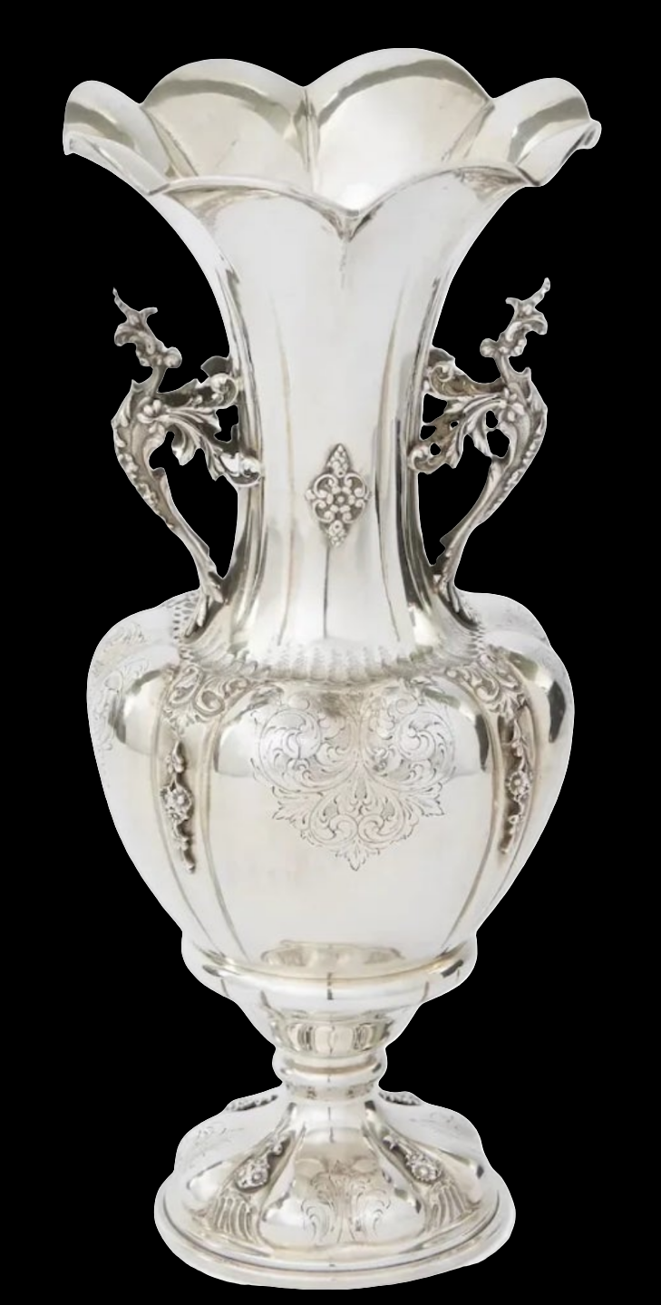 Large Sterling Silver Decorative Vase / Piece 925 silver