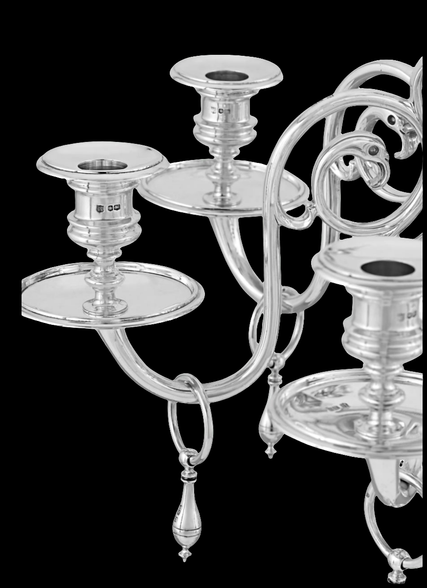 2pcs- Pair of Silver Candelabra by Thomas Bradbury elegant and fun a stunning masterpiece of candle holders from the 1930s
