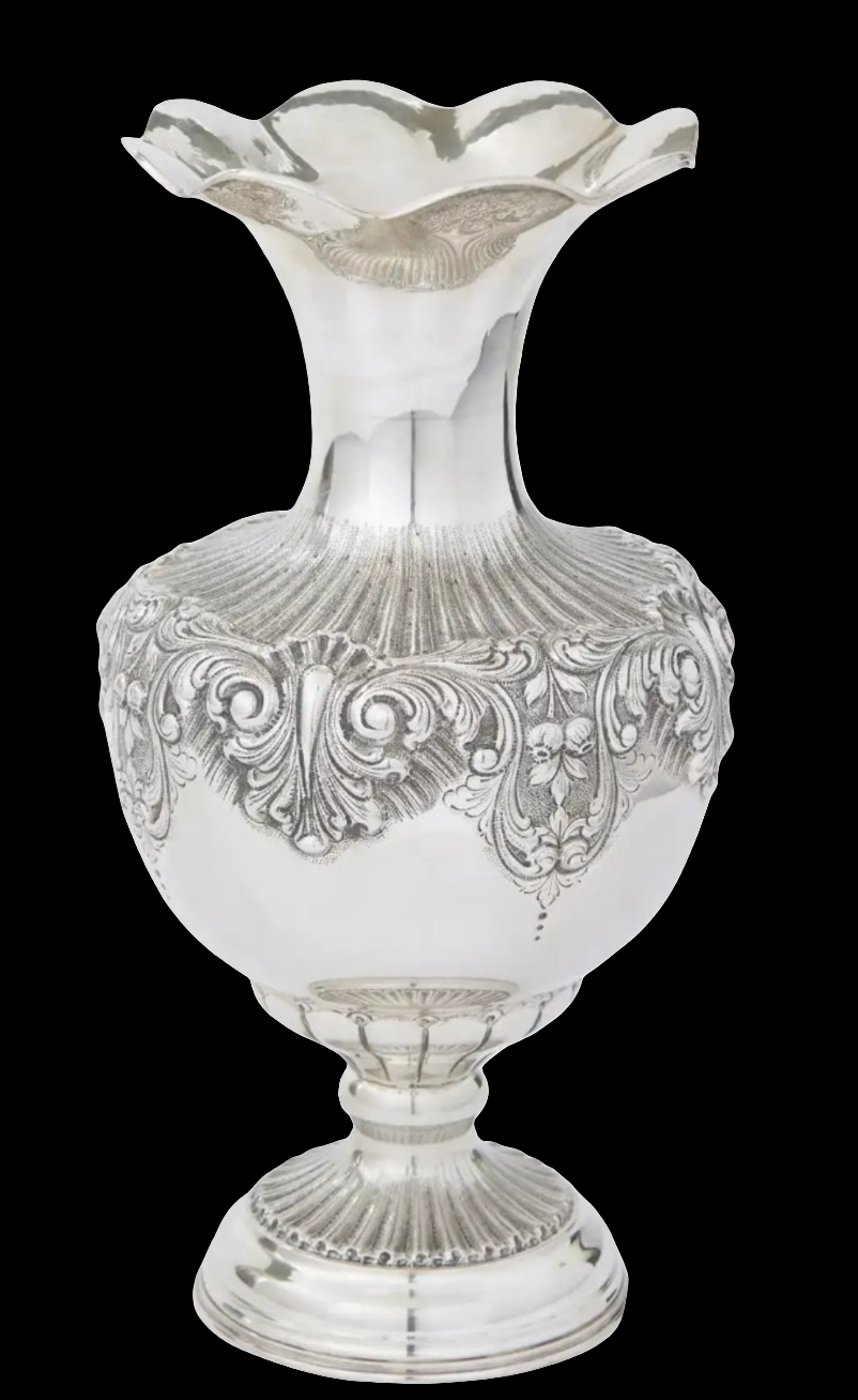 925 Very Large Sterling Silver Decorative Piece / Vase