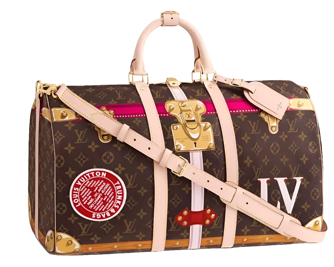 Louis Vuitton Keepall Bandouliere
Monogram Tromp L'oeil Screen 50 Pink Multicolor
