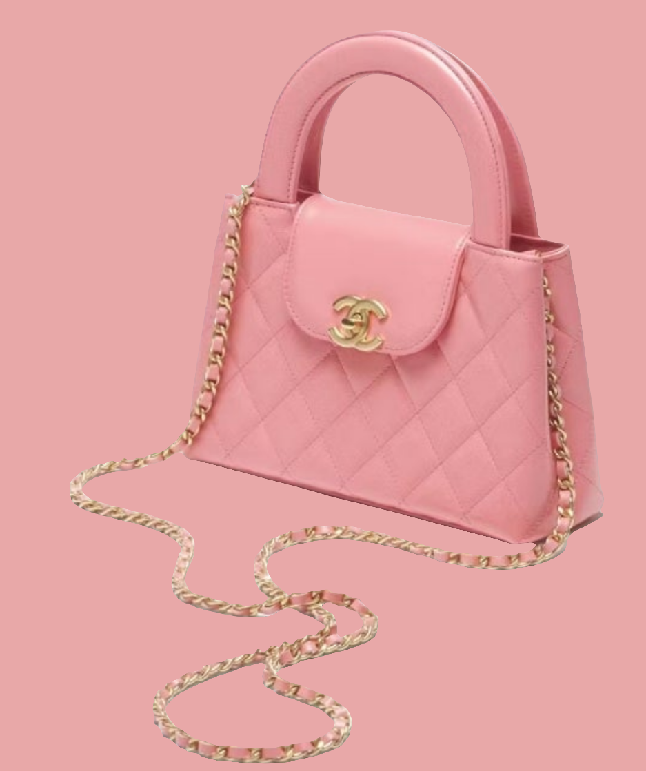 Chanel Kelly Mini Shopping Bag
Mini 23K Shiny Aged Calfskin Coral Pink