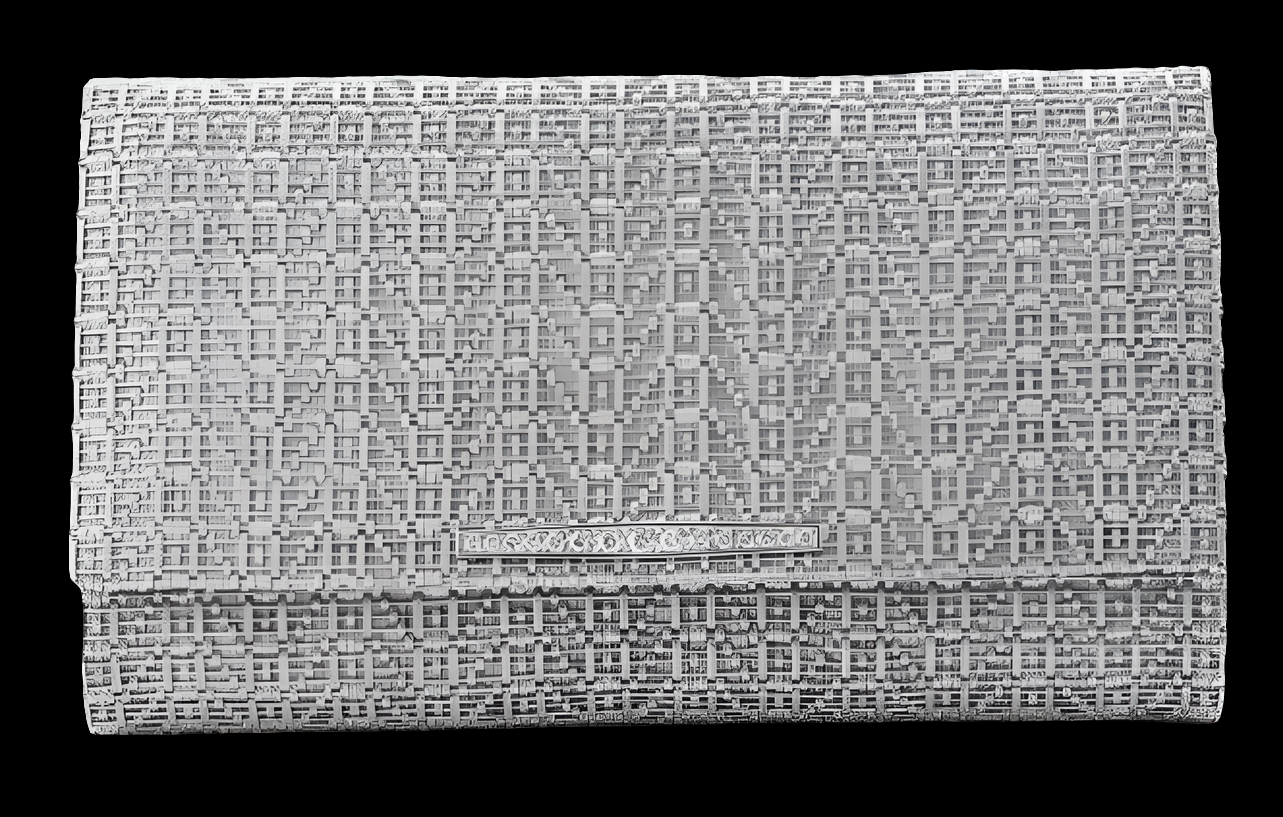 1960's Diamond Ladies Italian 18K White Gold Clutch Purse