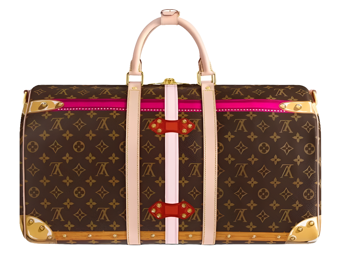 Louis Vuitton Keepall Bandouliere
Monogram Tromp L'oeil Screen 50 Pink Multicolor