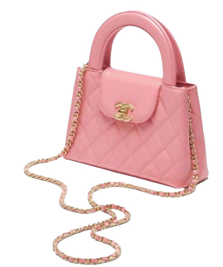 Chanel Kelly Mini Shopping Bag
Mini 23K Shiny Aged Calfskin Coral Pink