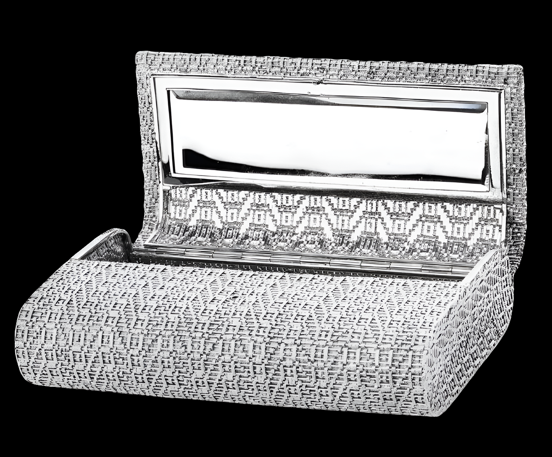 1960's Diamond Ladies Italian 18K White Gold Clutch Purse