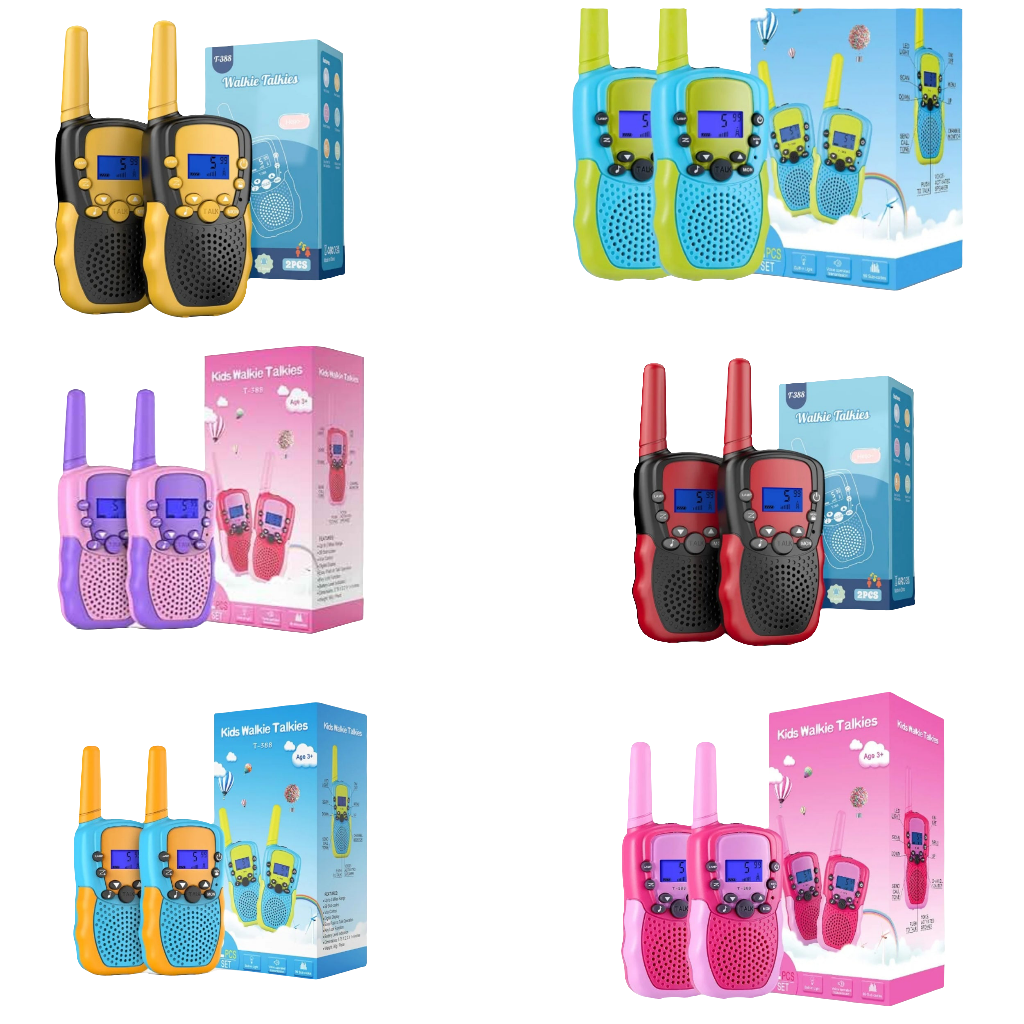 Walkie Talkies for Kids 22 Channels 2 Way Radio Toy with Backlit LCD Flashlight, 3 Miles Range for Outside, Camping, Hiking