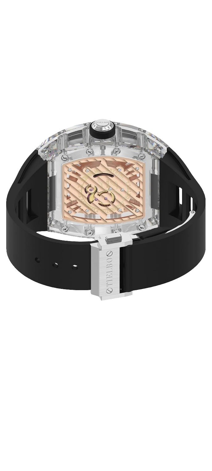 HEMUDU Mechanical Crystals Luxury Watches for Men Ladies Hollowing Dial Wristwatch Waterproof Man Brilliant Transparent Case