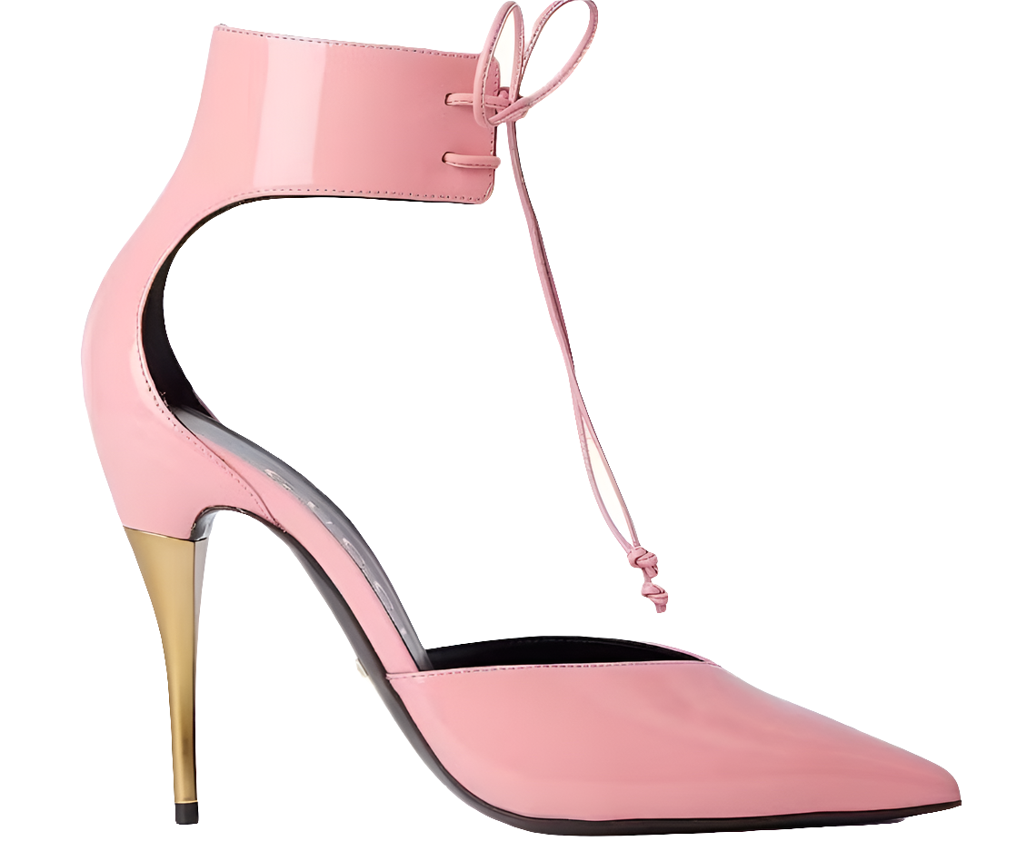 Gucci High Heel Pump Patent Leather with Ankle Cuff
Pink (Women's)