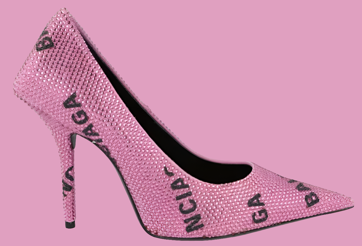 Balenciaga Square Knife Embellished Pink Pumps women's