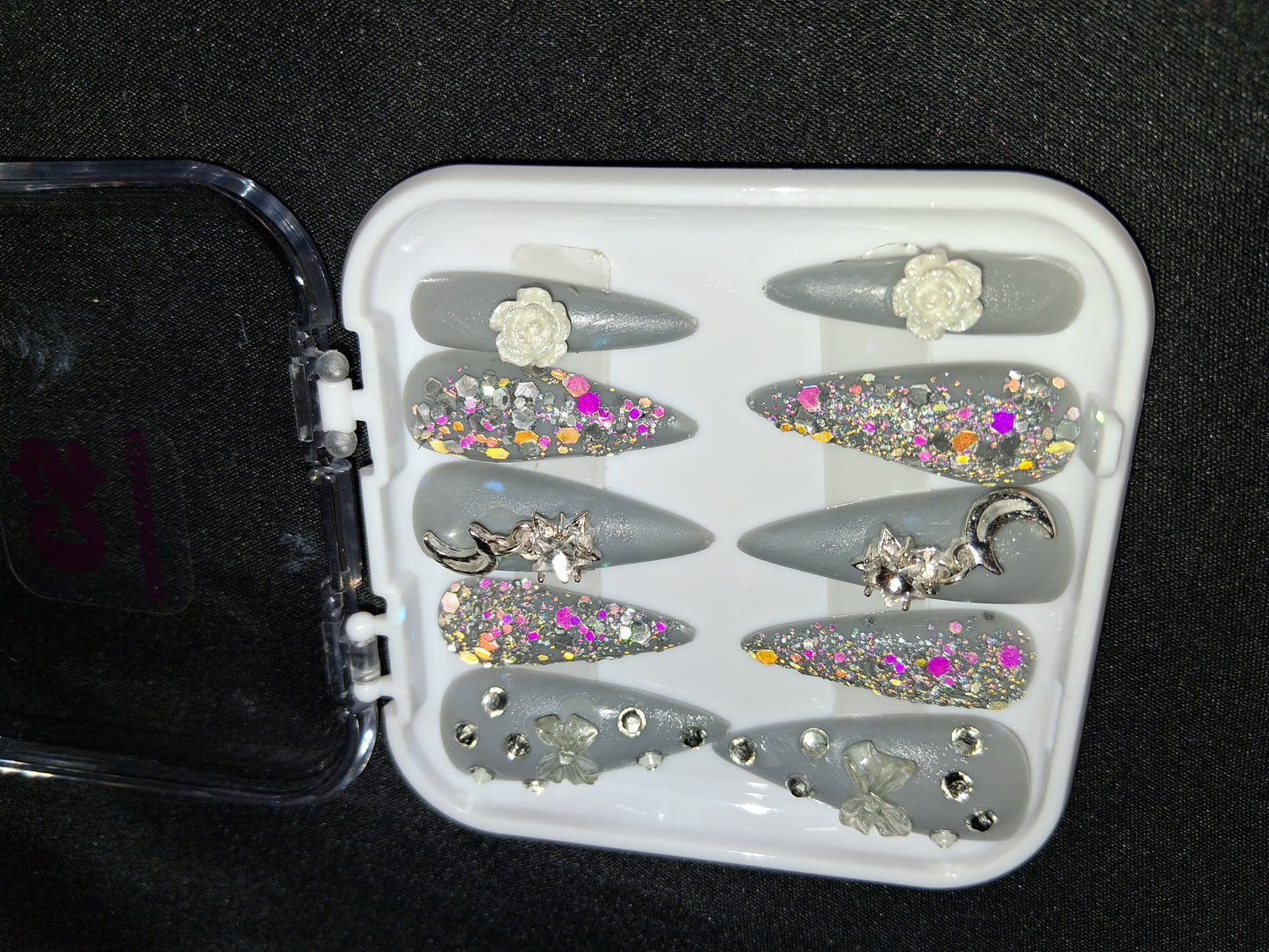 COCOMONEY NAILS CUSTOM ONE OF A KIND PIECES WITH NAIL BAG AND FREE GIFTS ACRYLIC