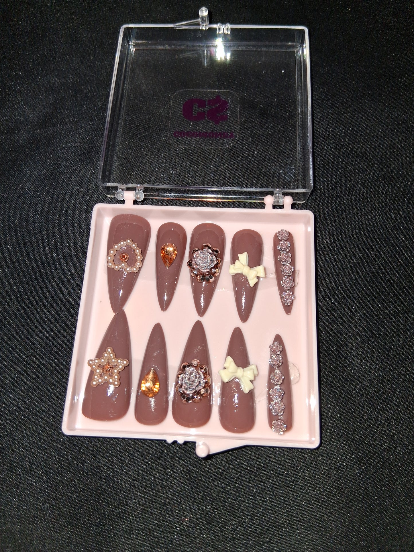 COCOMONEY NAILS CUSTOM 1 OF A KIND PIECES ACRYLIC COMES WITH FREE GIFTS