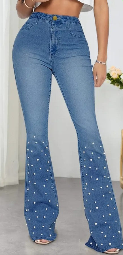 COCOMONEY PEARL JEANS DENIM
