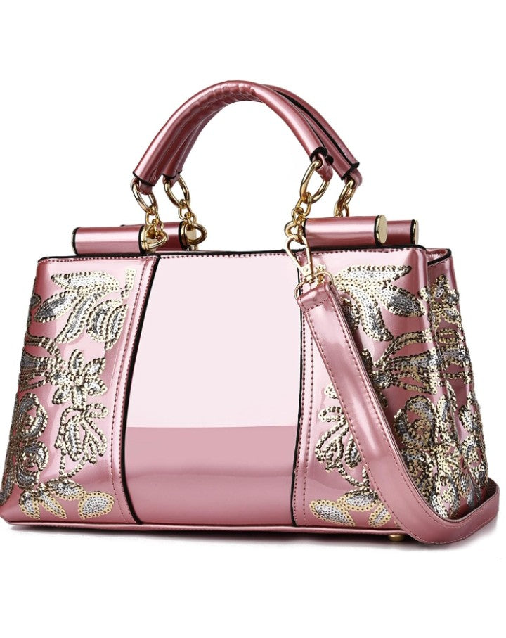 Handbags For Women Patent Leather Designer Purse Suitable for Shopping Party Daily Use