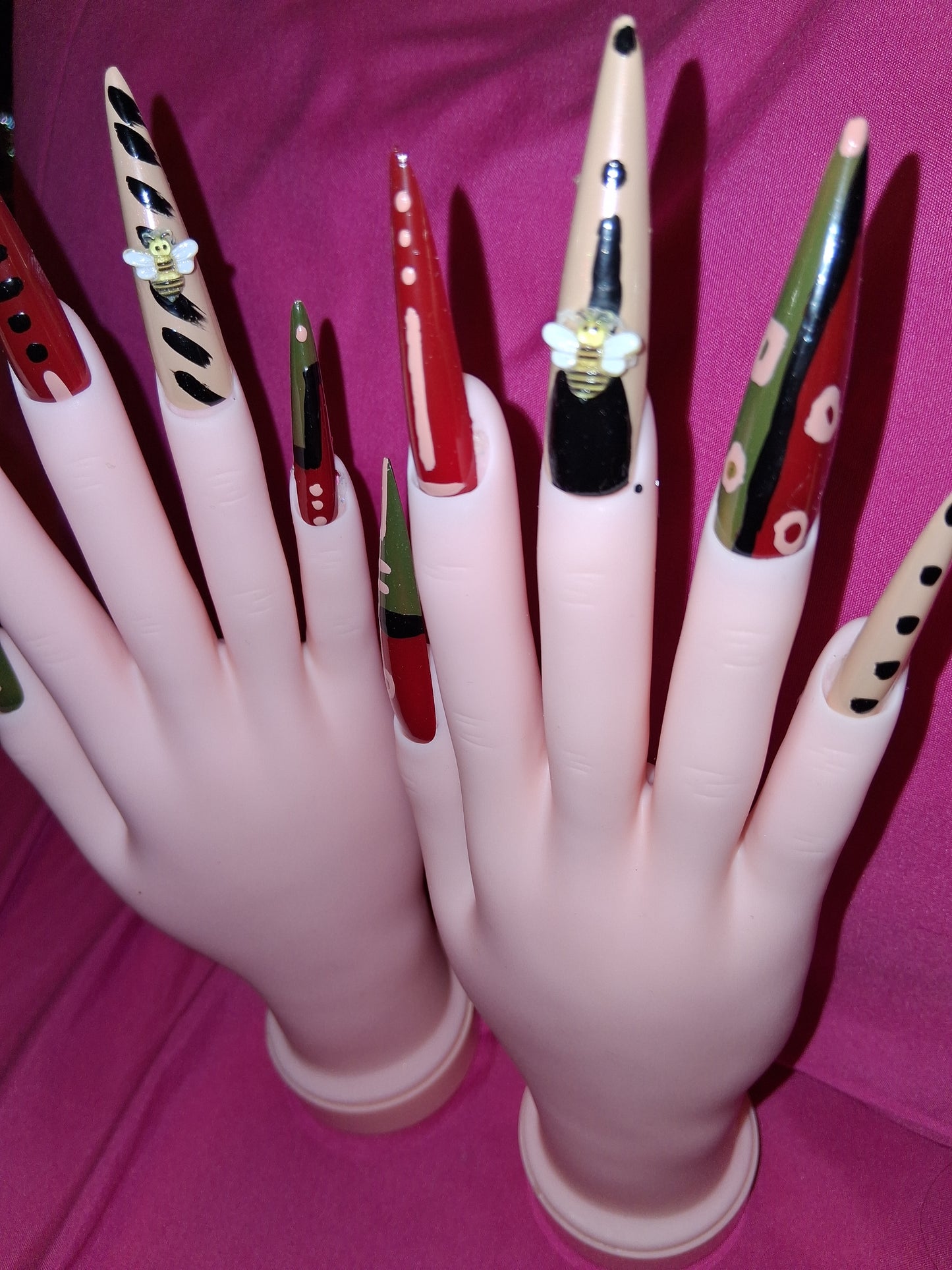COCOMONEY NAILS CUSTOM 1 OF 1 GLUE ON PRESS ON COMES WITH FREE GIFTS #o77