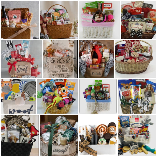 Pet Gift Baskets Choose your animal type each basket comes with surprise basket and a free gift surprise