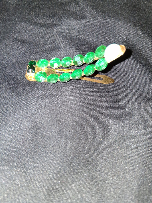 COCOMONEY HAIR CLIP 3INCH CUSTOM 1 OF A KIND PIECE with gemstones