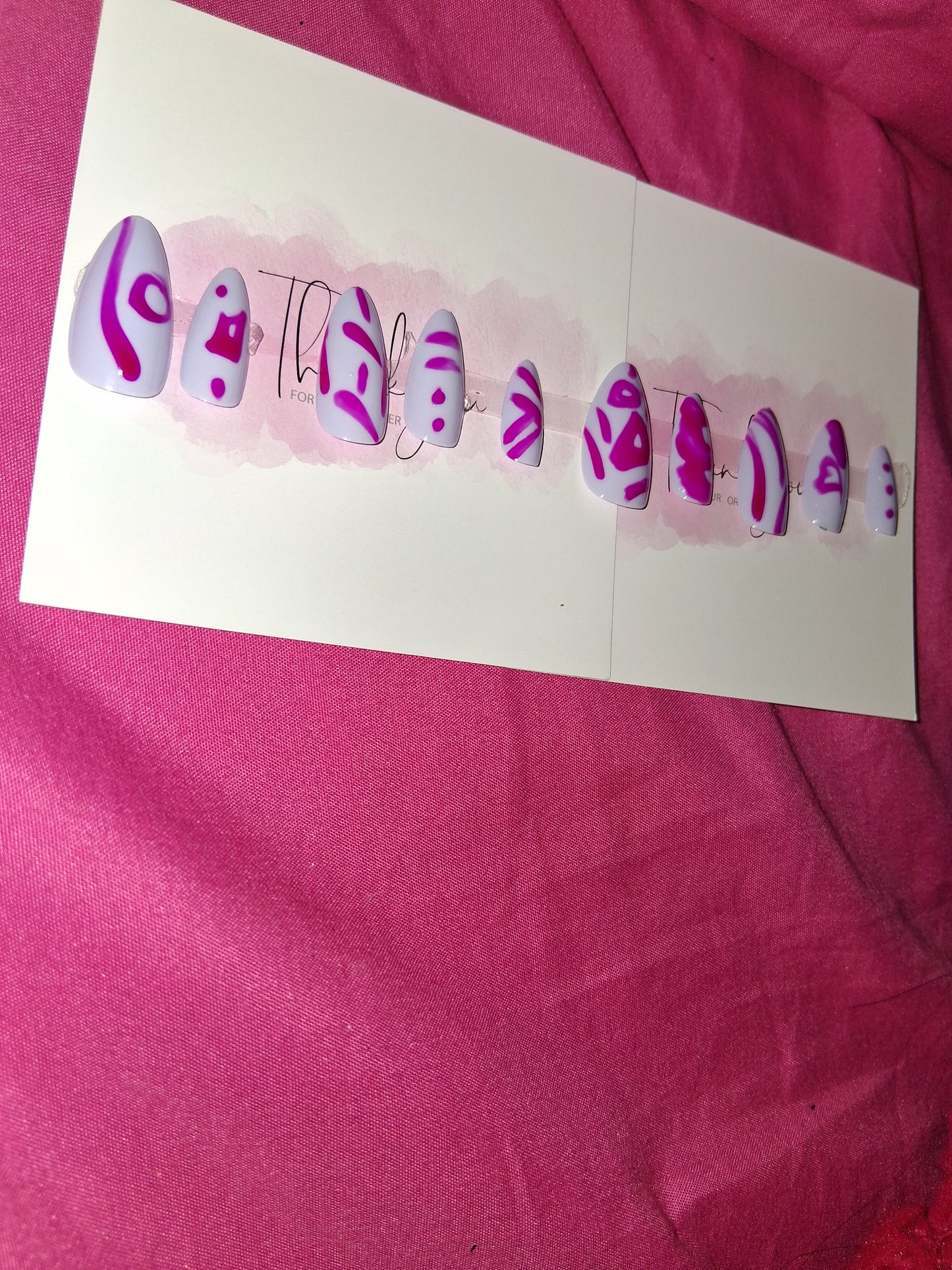 COCOMONEY NAILS CUSTOM 1 OF 1 GLUE ON PRESS ON COMES WITH FREE GIFTS #g7