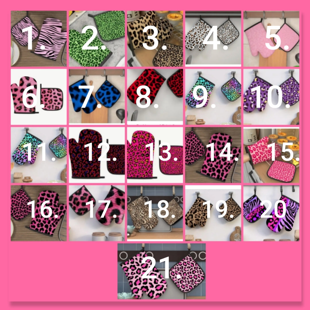 2 piece Oven mits choose your number option below