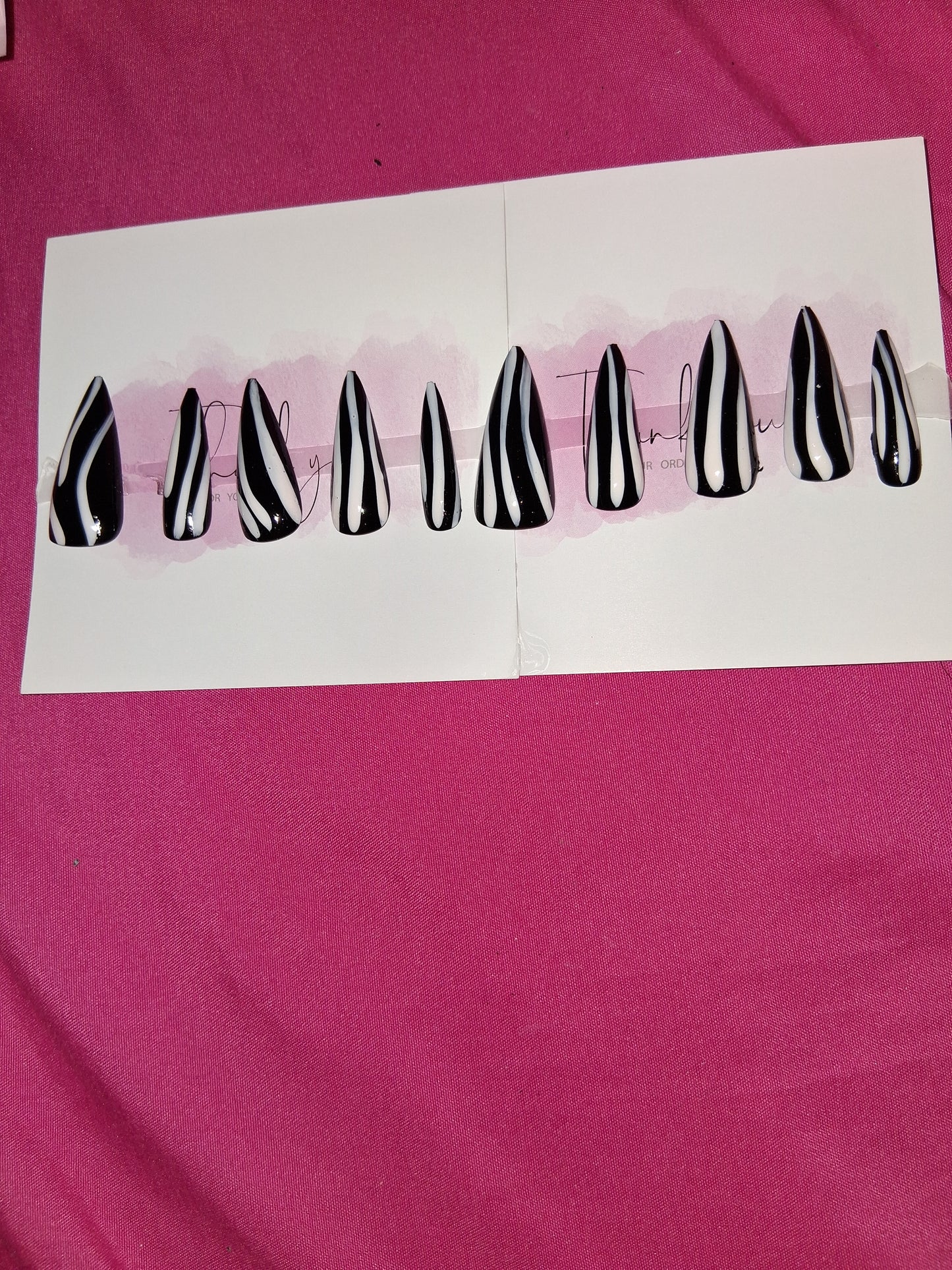 COCOMONEY NAILS CUSTOM 1 OF 1 GLUE ON PRESS ON COMES WITH FREE GIFTS #g15