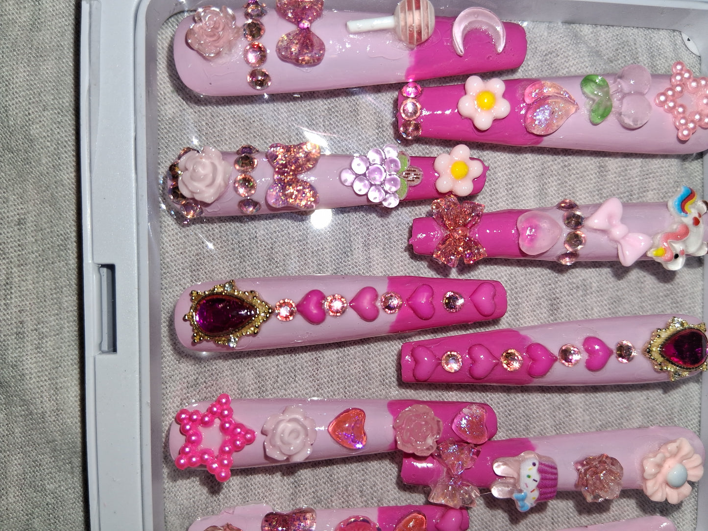 COCOMONEY NAILS CUSTOM 1 OF 1 GLUE ON PRESS ON COMES WITH FREE GIFTS #p60