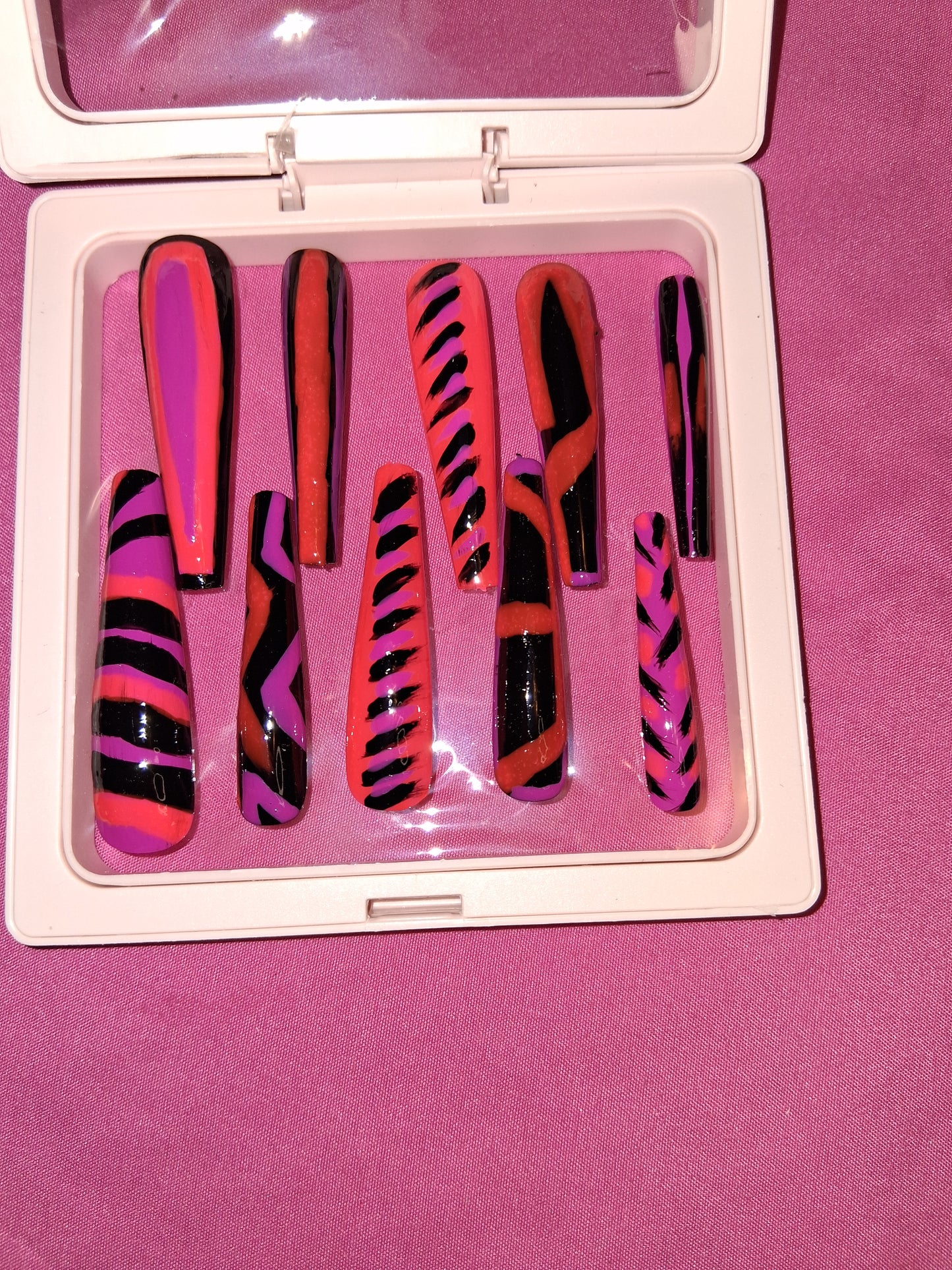 COCOMONEY NAILS CUSTOM 1 OF 1 GLUE ON PRESS ON COMES WITH FREE GIFTS #o27