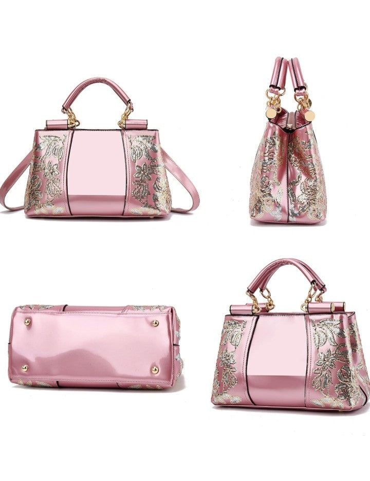 Handbags For Women Patent Leather Designer Purse Suitable for Shopping Party Daily Use