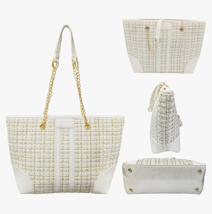 Tote Bag for Women Fashion Top Handle Large Satchel Shoulder Bag Oversized Chain Purse and Handbag Hobo Bags
