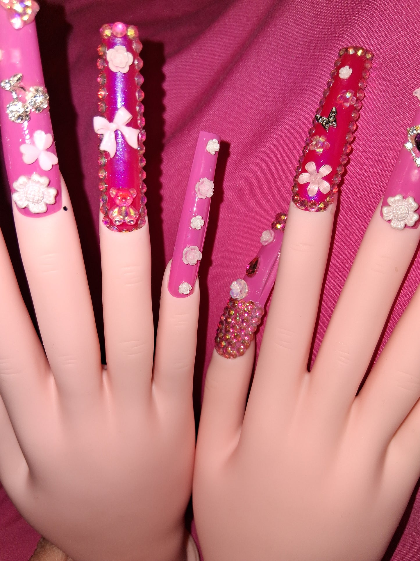 COCOMONEY NAILS CUSTOM 1 OF 1 GLUE ON PRESS ON COMES WITH FREE GIFTS #o66