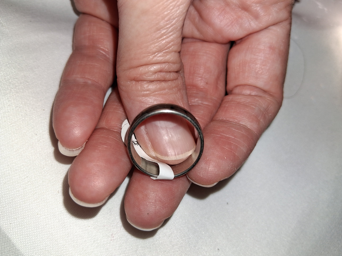 Womens stainless steel ring size 8