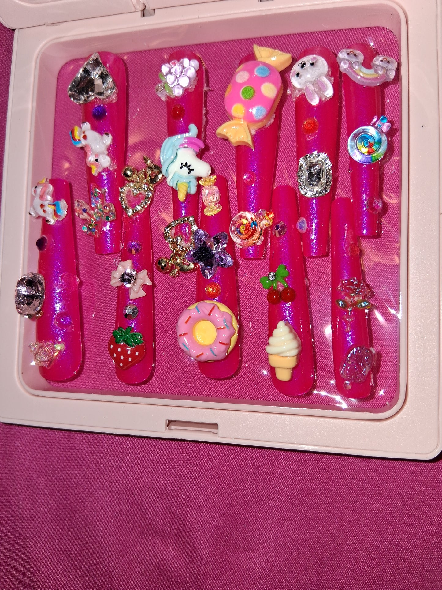 COCOMONEY NAILS CUSTOM 1 OF 1 GLUE ON PRESS ON COMES WITH FREE GIFTS #p27