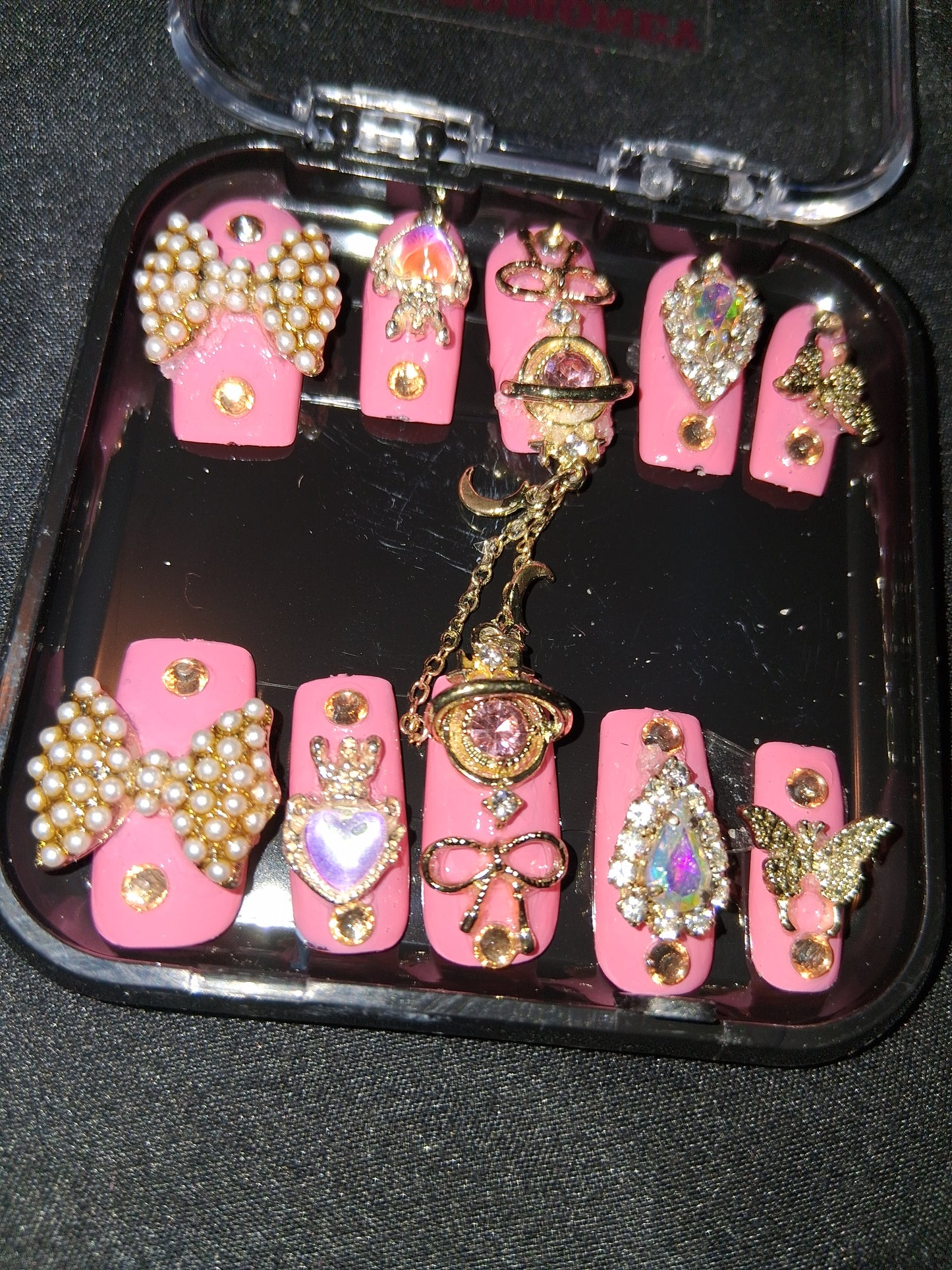 COCOMONEY NAILS CUSTOM 1 OF A KIND PIECES ACRYLIC COMES WITH FREE GIFTS