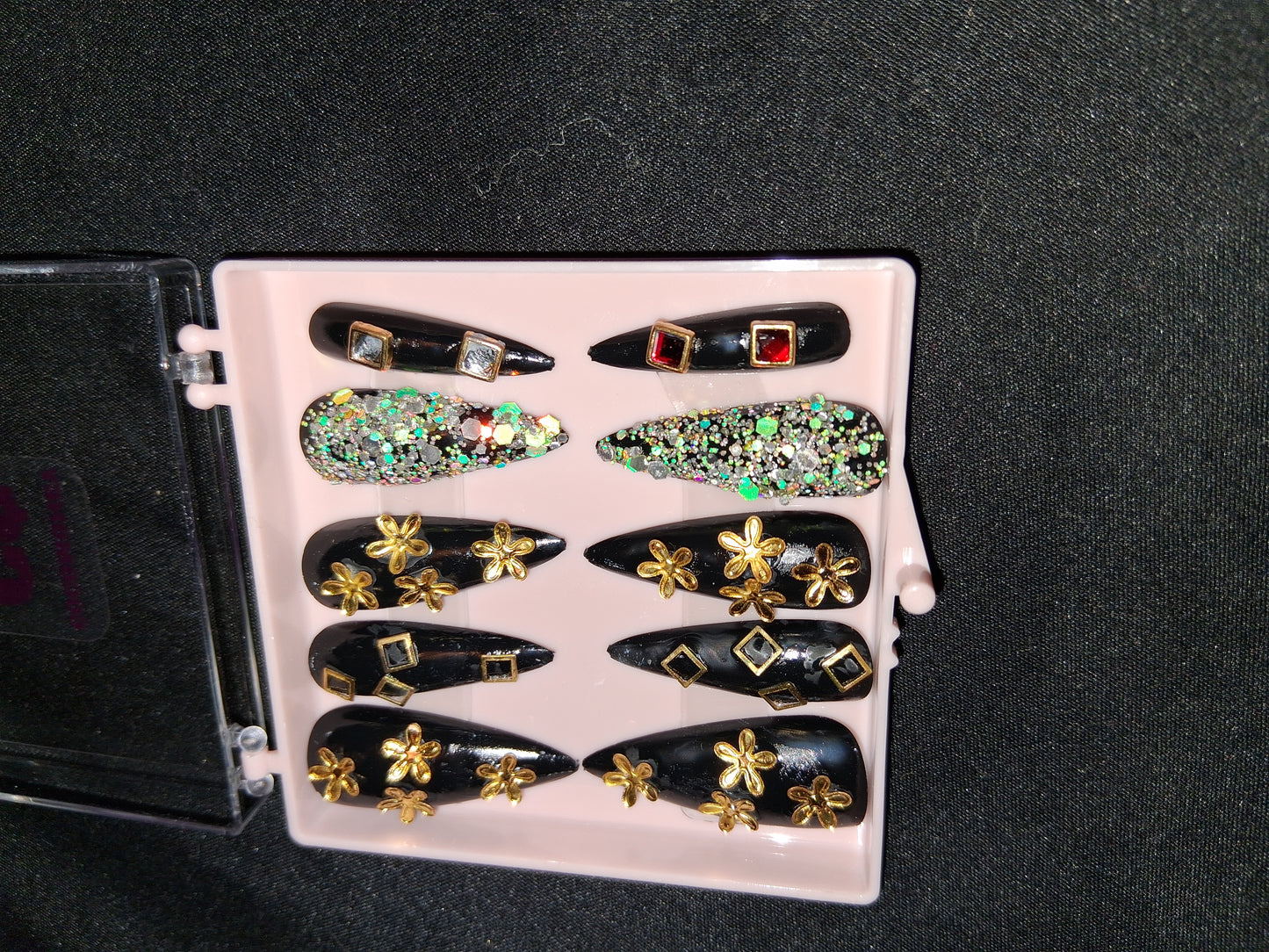COCOMONEY NAILS CUSTOM ONE OF A KIND PIECES WITH NAIL BAG AND FREE GIFTS