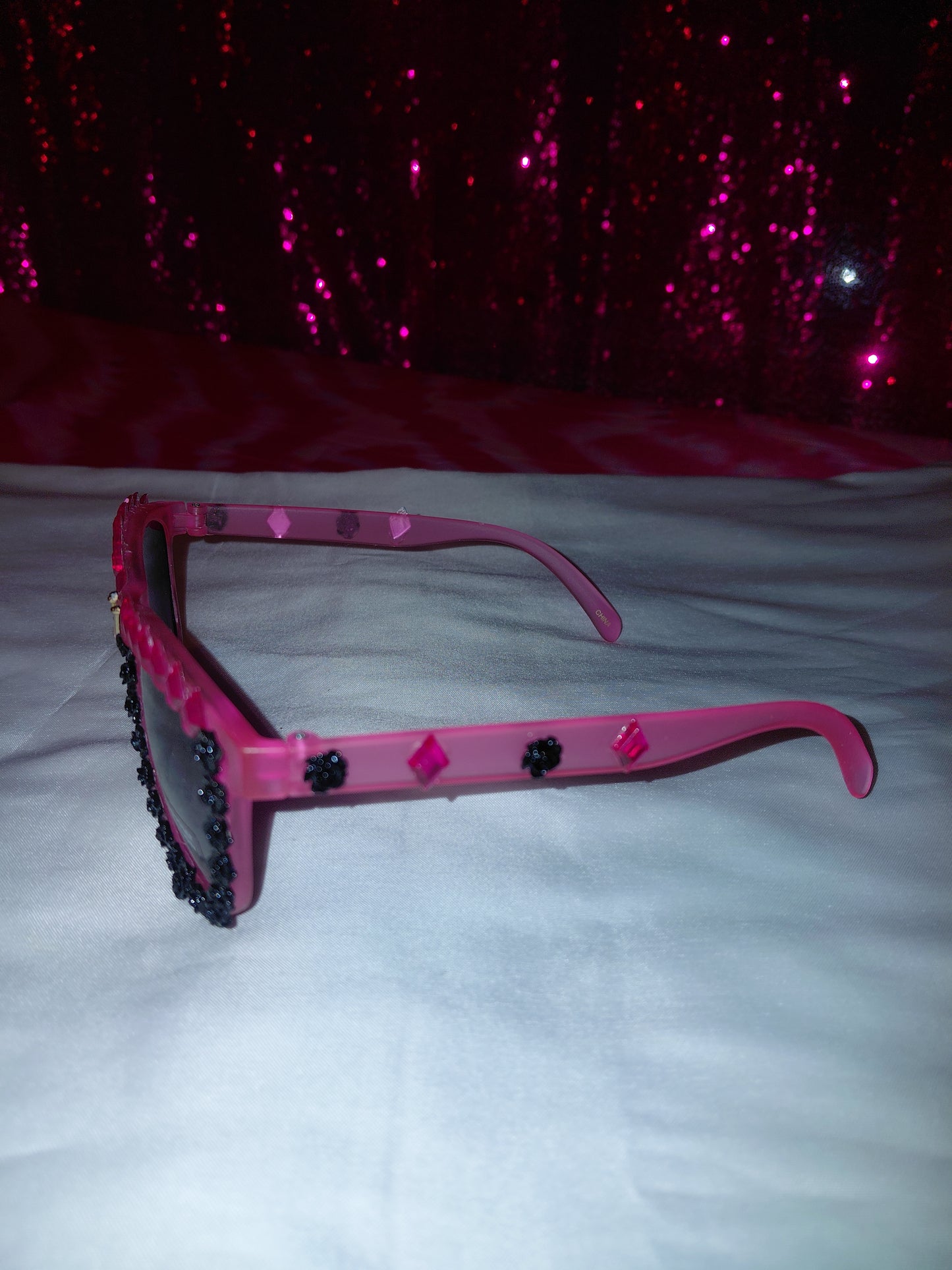 Cocomoney Glasses custom 1 of 1 pair sunglasses gemstones plastic materials uv COCOMONEY.STORE