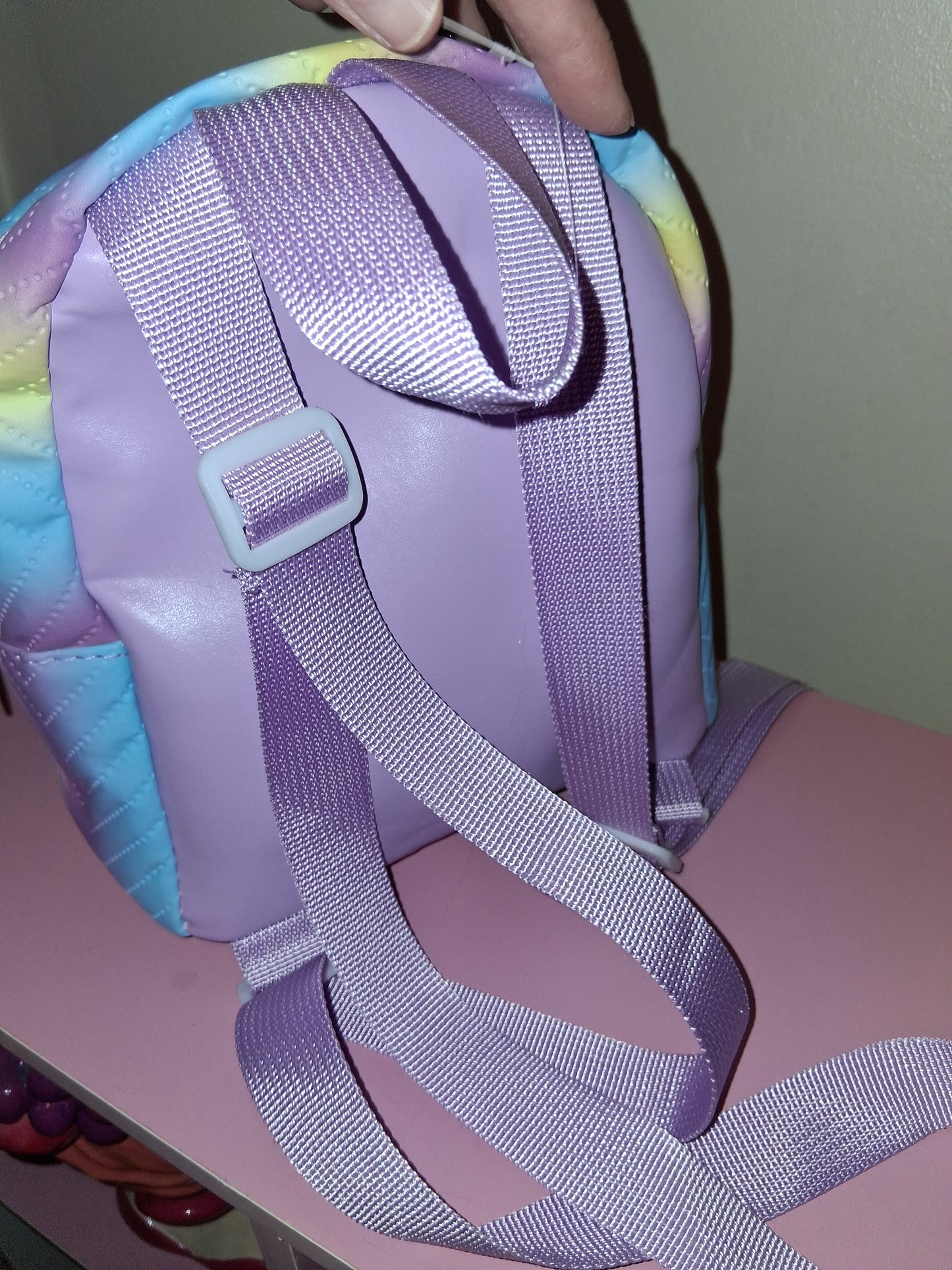 COCOMONEY MINI BOOK BAG PURPLE 9IN BY 8IN BY 4IN only 1