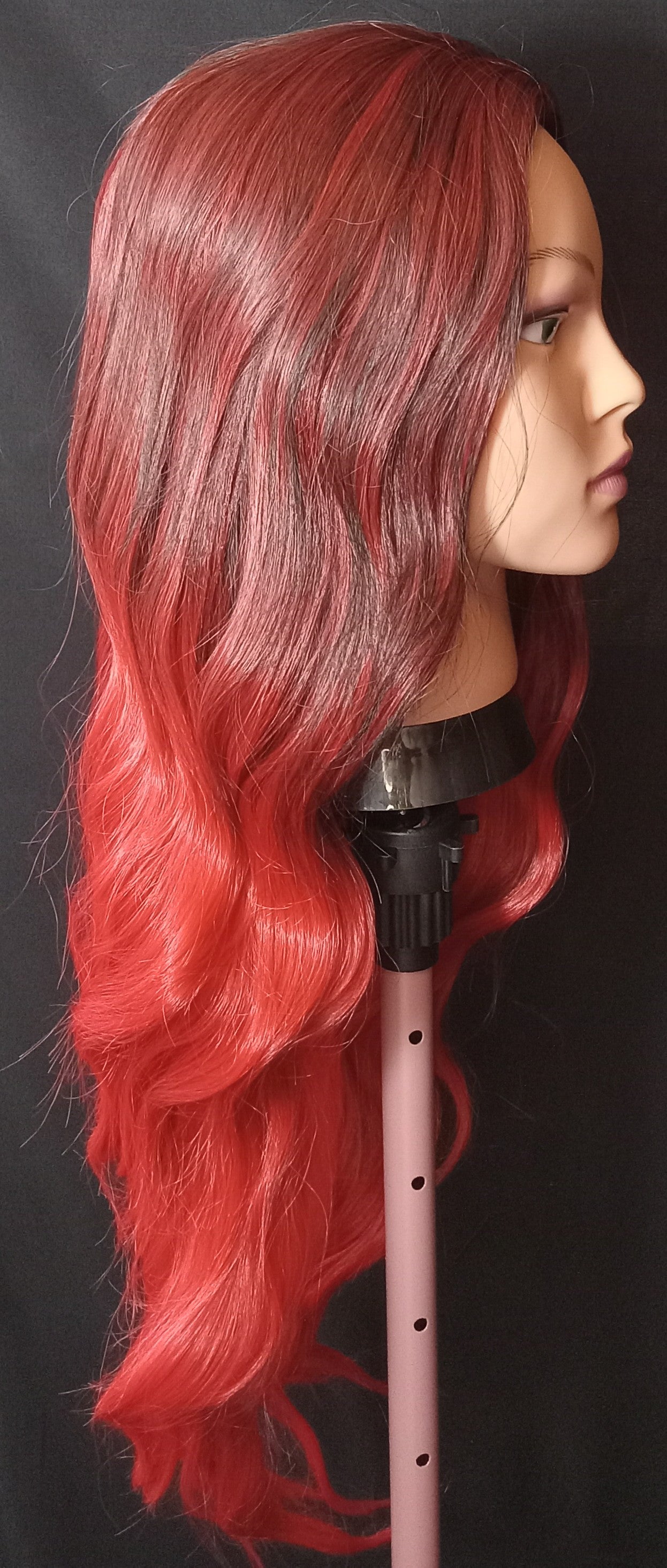 COCOMONEY WIG RED BROWN LONG WAVY SYNTHETIC