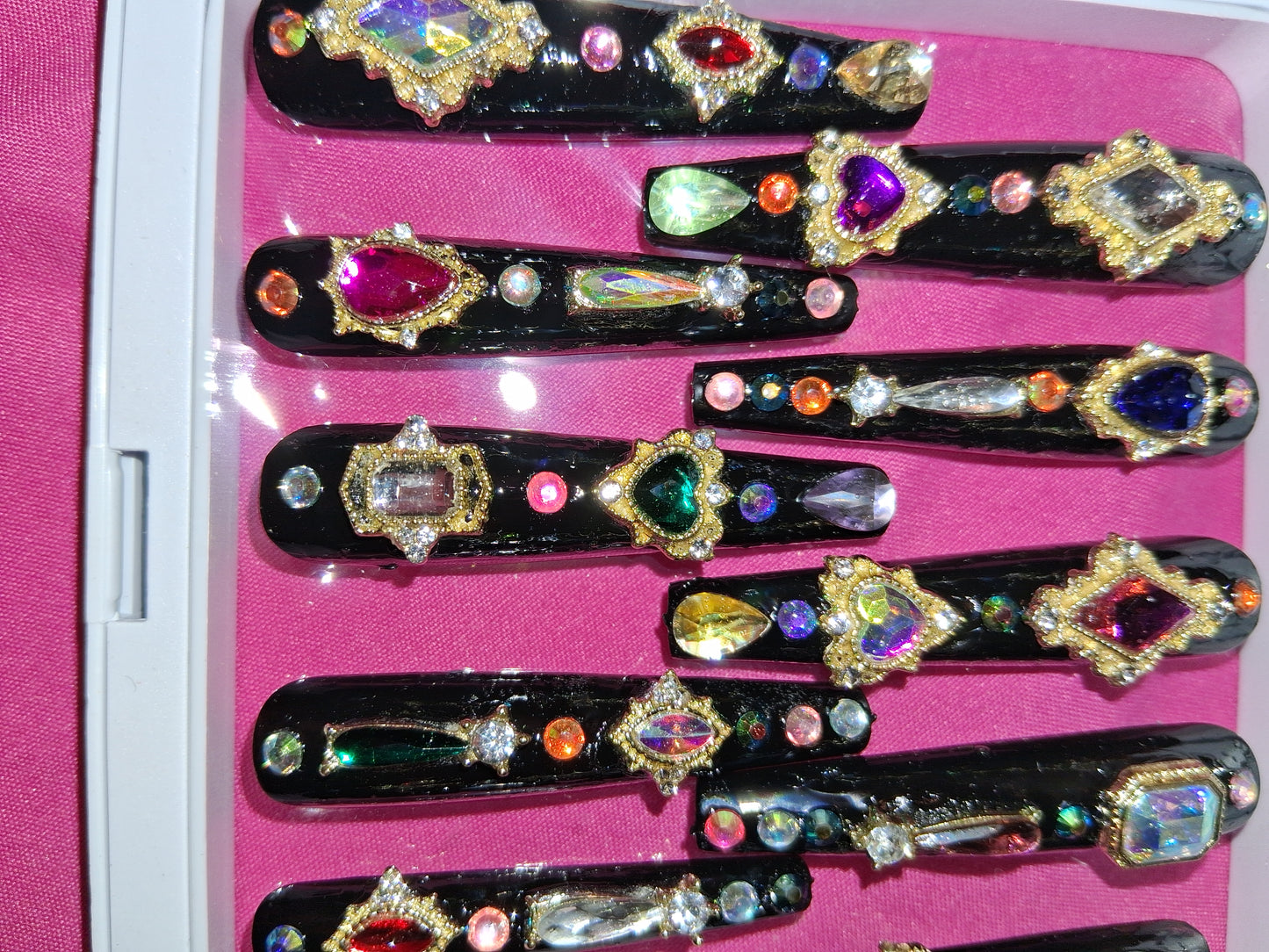 COCOMONEY NAILS CUSTOM 1 OF 1 GLUE ON PRESS ON COMES WITH FREE GIFTS #p3